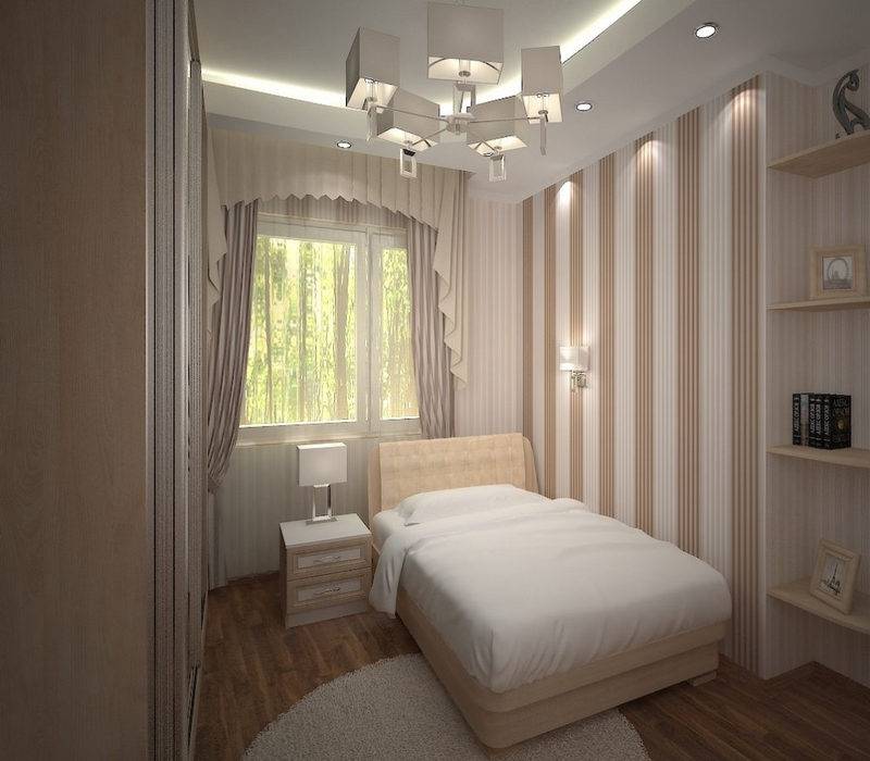 Спальня в хрущевке: красивый дизайн в маленькой спальне (90 фото-новинок)